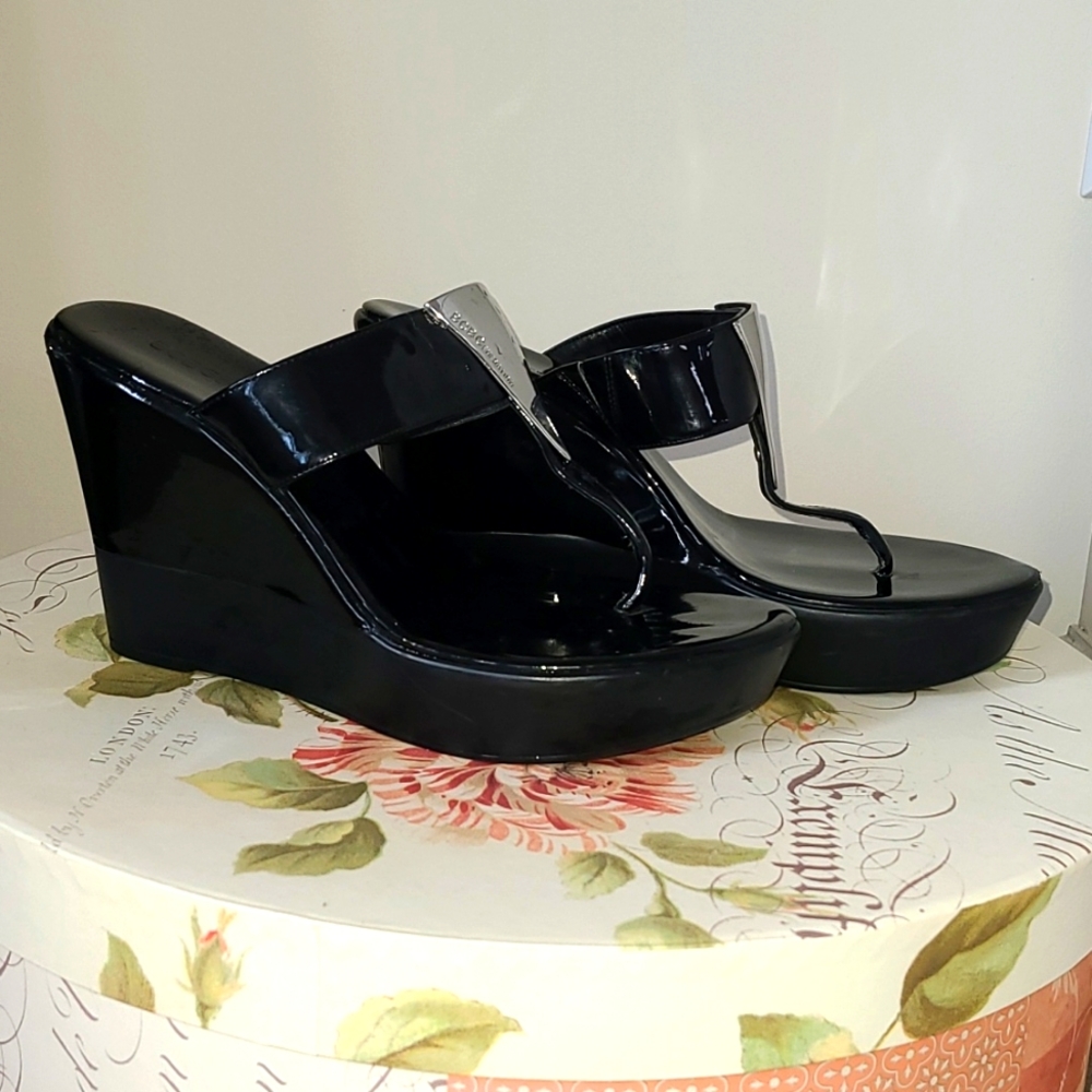 Black Wedge BCBG sandals